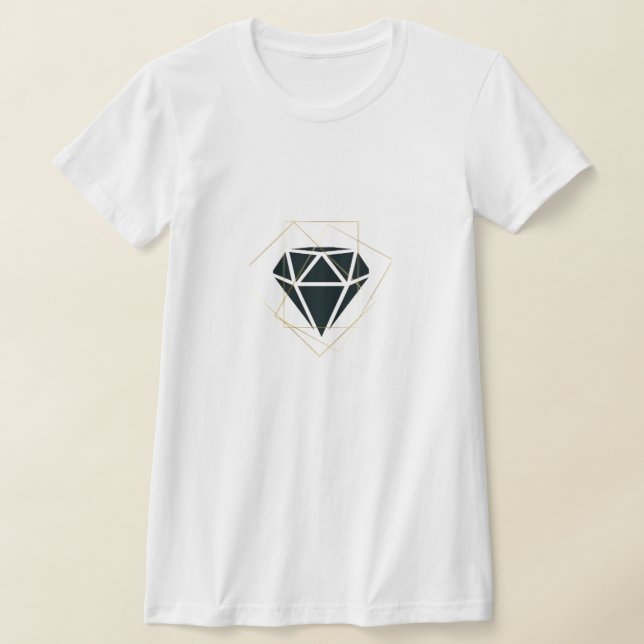 Tshart diamant noir t shirt (Laydown)