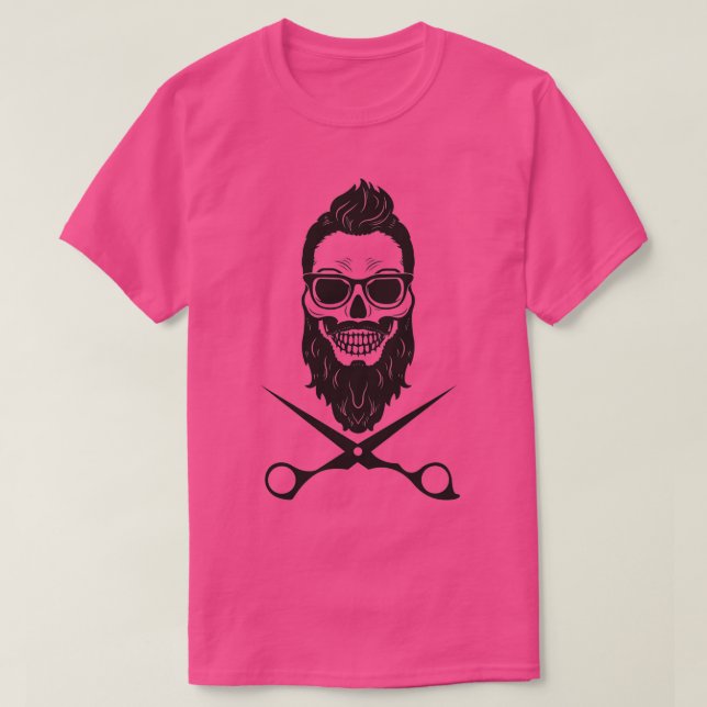 Tshirskallbarber shop Classic TShirt T Shirt (Design framsida)