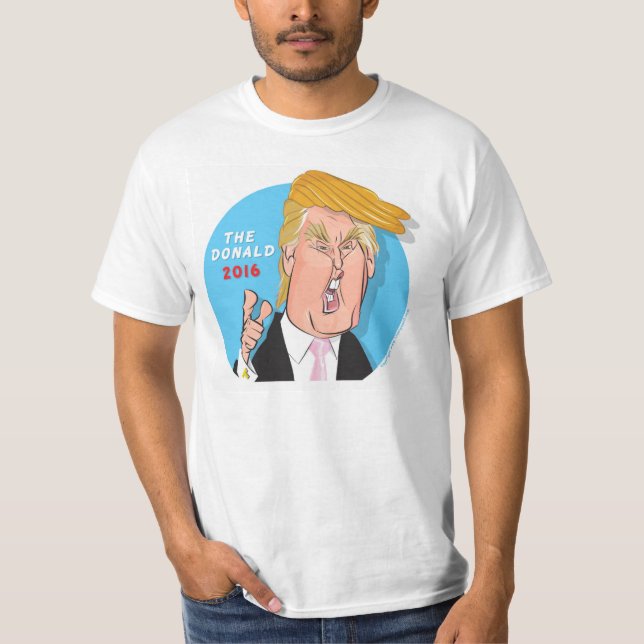Tshirt 2016 för Donald Trump presidenttecknad Tee Shirt (Framsida)