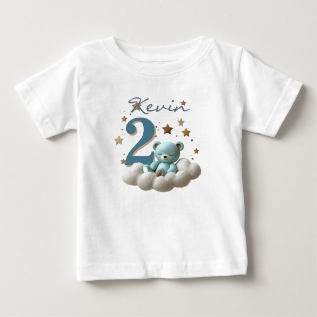 tshirt bear birthday party t shirt (Framsida)