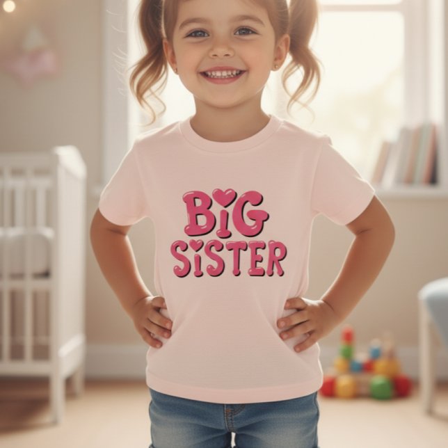 tshirt big sister cute girly sister t shirt (Skapare uppladdad)