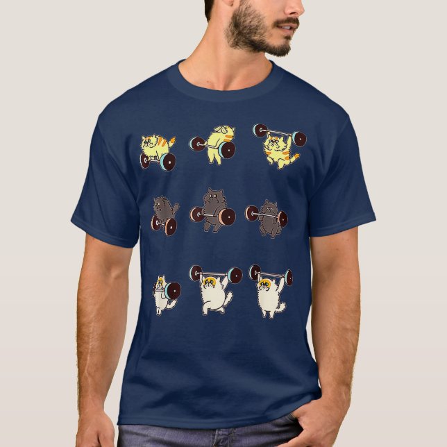 Tshirt Cat Lover med viktande katt T Shirt (Framsida)