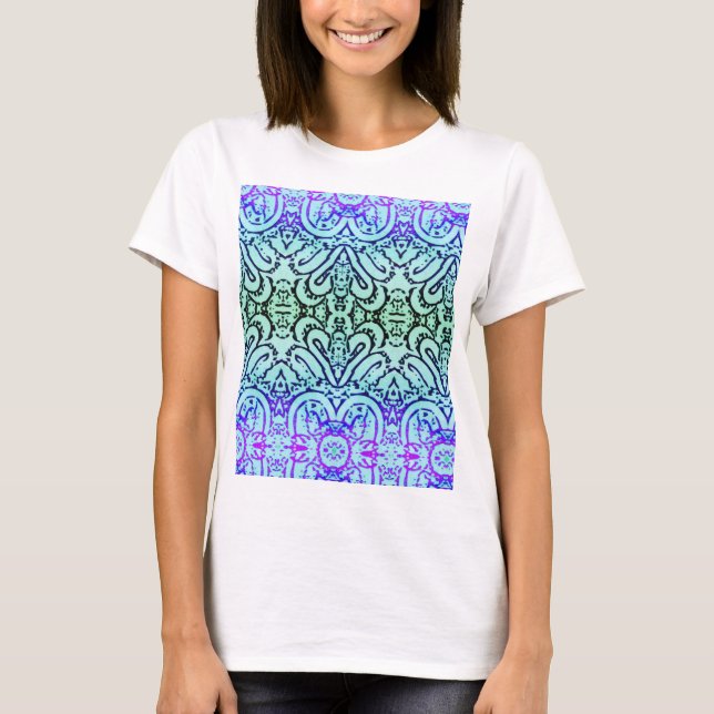 Tshirt - Cool-färgade Abstrakt  T Shirt (Framsida)