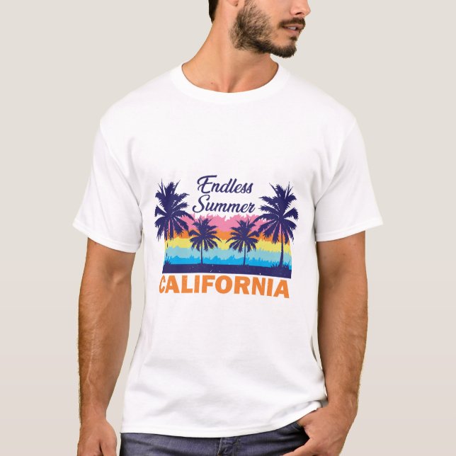 Tshirt-Design-Endless-Summer-California-15050101 0 T Shirt (Framsida)