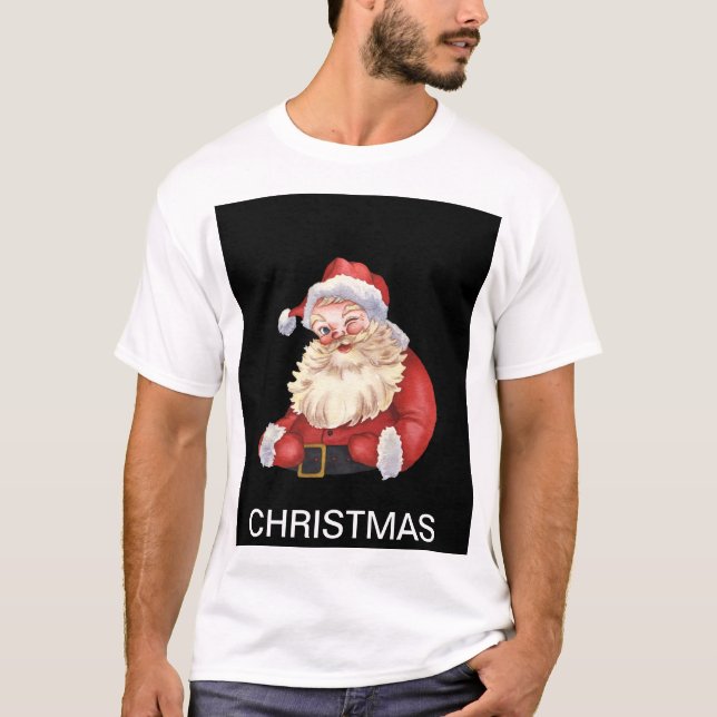 Tshirt-design med christmas-affär. t shirt (Framsida)