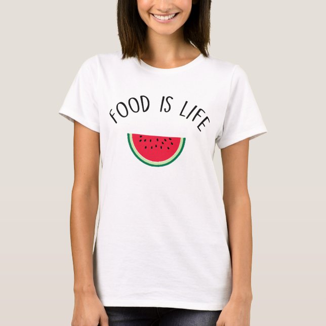 TSHIRT FOOD IS LIFE - FEMME T-SHIRT (Framsida)