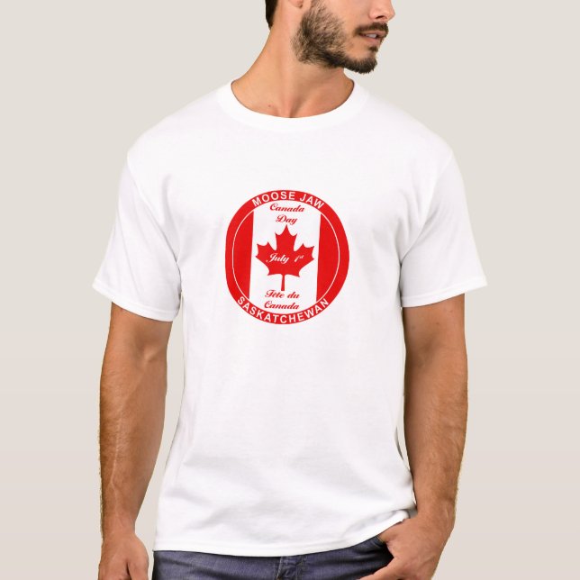TSHIRT FÖR ÄLGKÄKESASKATCHEWAN KANADA DAG TEE (Framsida)