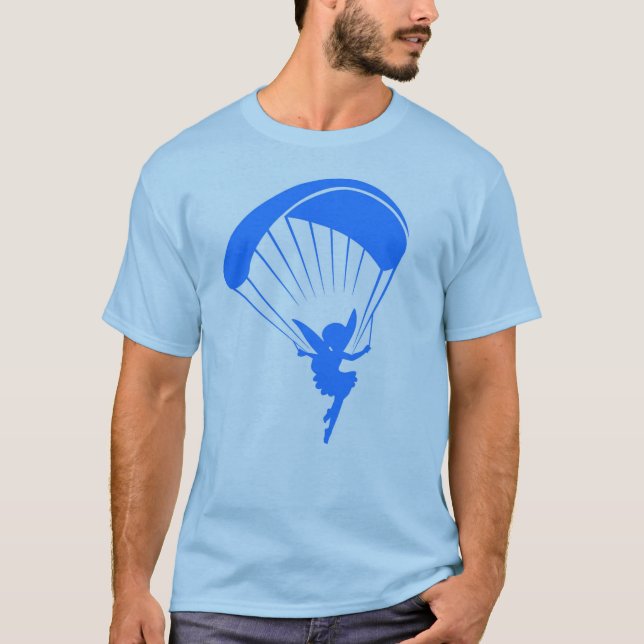 Tshirt för blåttParaglidingskälmskt naturväxen Tröja (Framsida)