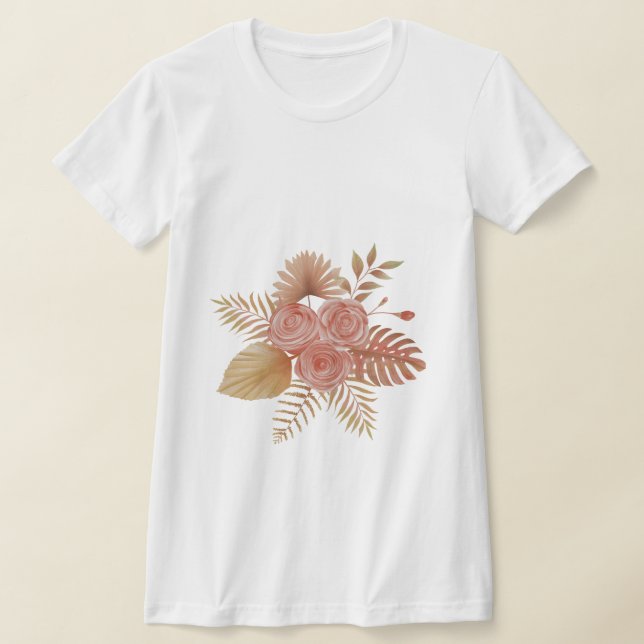 Tshirt för boho-blomman älskare t shirt (Laydown)