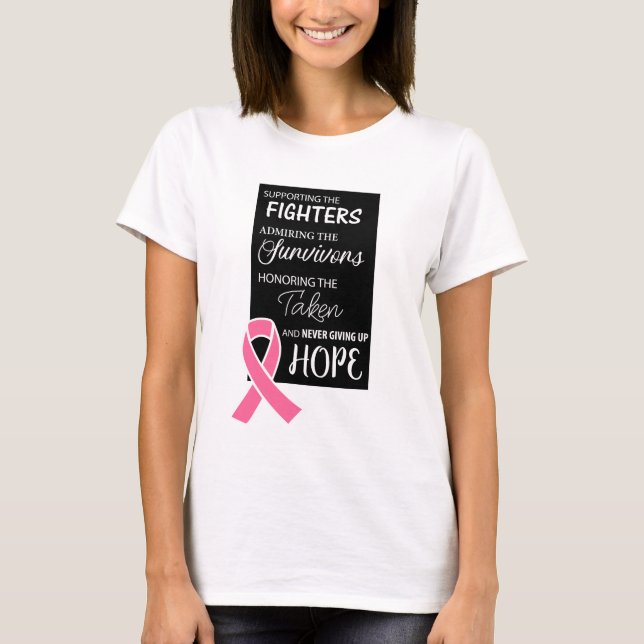 tshirt för bröstcancermedvetenhetmall t shirt (Framsida)