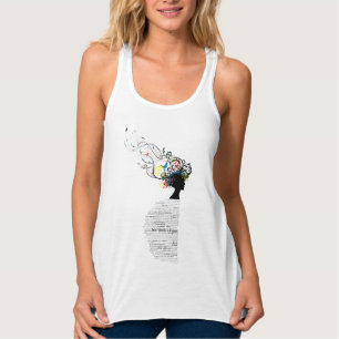 Tshirt för Colombia en mi Cabeza Linne Med Racerback