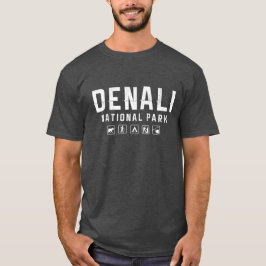 Tshirt för Denali nationalpark (Alaska) - mörk T Shirt