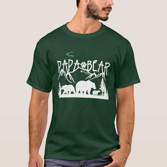 TShirt för det fria för pappaBjörn underbar (för Tee Shirt (Framsida)