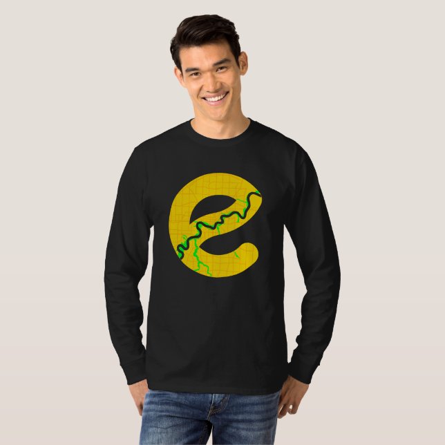 Tshirt för Edmonton kartalångärmad Tee (Hel framsida)