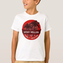 Tshirt för eget namn för Unds Red handflatan träd T-shirt