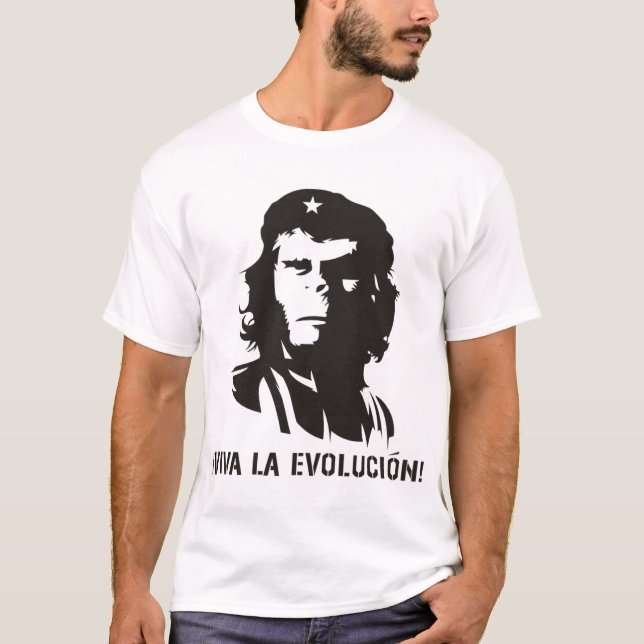 tshirt för evolutionrevolutiondarwin apa tee shirt (Framsida)