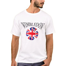 Tshirt för flagga för Wimbledon tennisUK