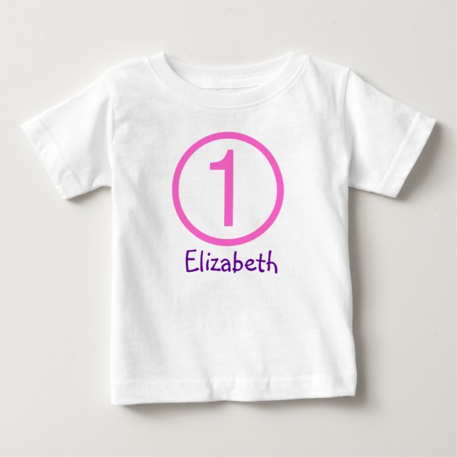 Tshirt för födelsedag för ålder- och namnanpassade tee (Framsida)