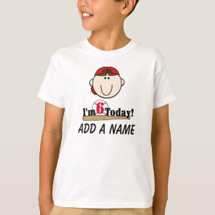 Tshirt för födelsedag för personlig6ebaseball tee