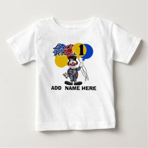 Tshirt för födelsedag för personligclown 1st tee shirt