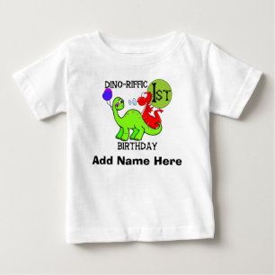 Tshirt för födelsedag för personligDinosaur 1st T-shirt