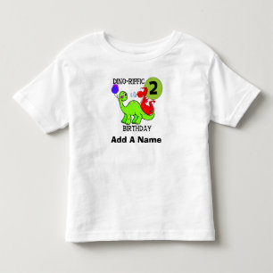 Tshirt för födelsedag för personligDinosaur 2nd T Shirt