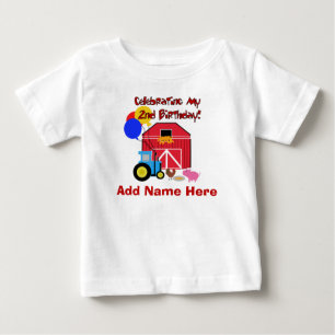 Tshirt för födelsedag för personliglantgård 2n tee