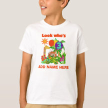 Tshirt för födelsedag för personligSafari 3rd