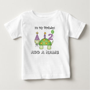 Tshirt för födelsedag för personligsköldpadda tee
