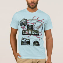 Tshirt för fotografi för modekameraöga