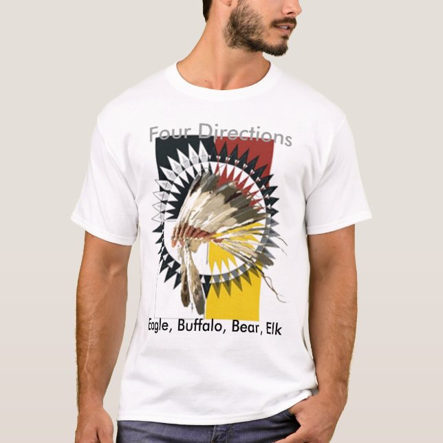 Tshirt för fyra riktningar tee (Framsida)