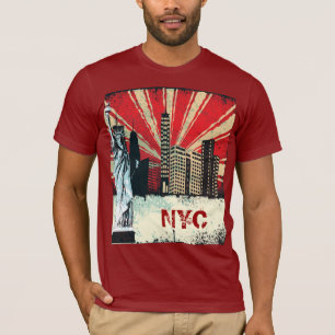 tshirt för grafitti för vintageNew York City Tee