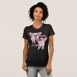 Tshirt för grisar för mat för vänner inte gull tröja