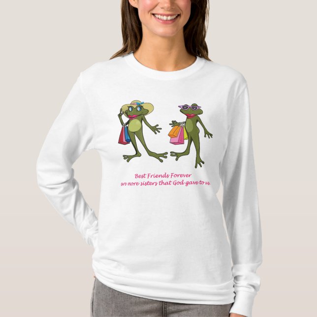 Tshirt för groda för bästa vänför evigt BFF T-shirt (Framsida)