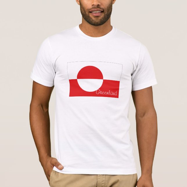 Tshirt för Grönlandflaggasouvenir Tröja (Framsida)