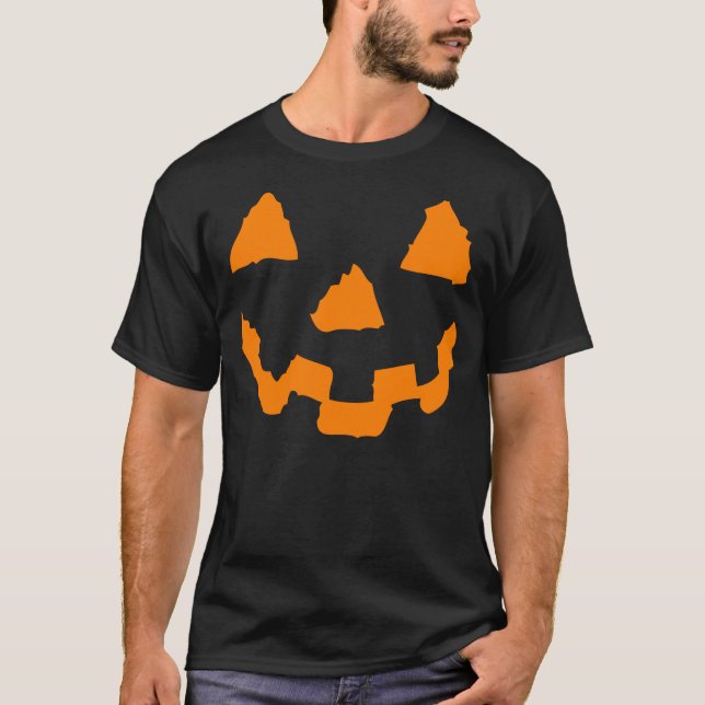 Tshirt för Halloween pumpaansikte Tee Shirt (Framsida)