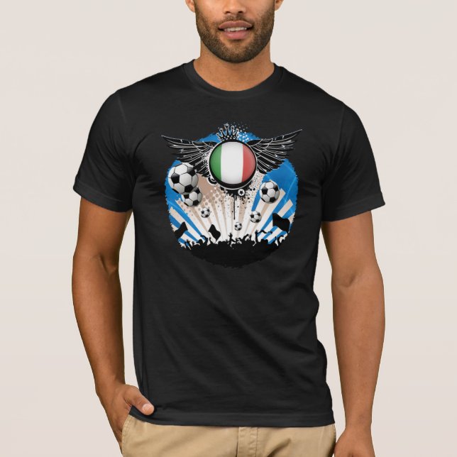 tshirt för italienfotbollsupportrar tröja (Framsida)
