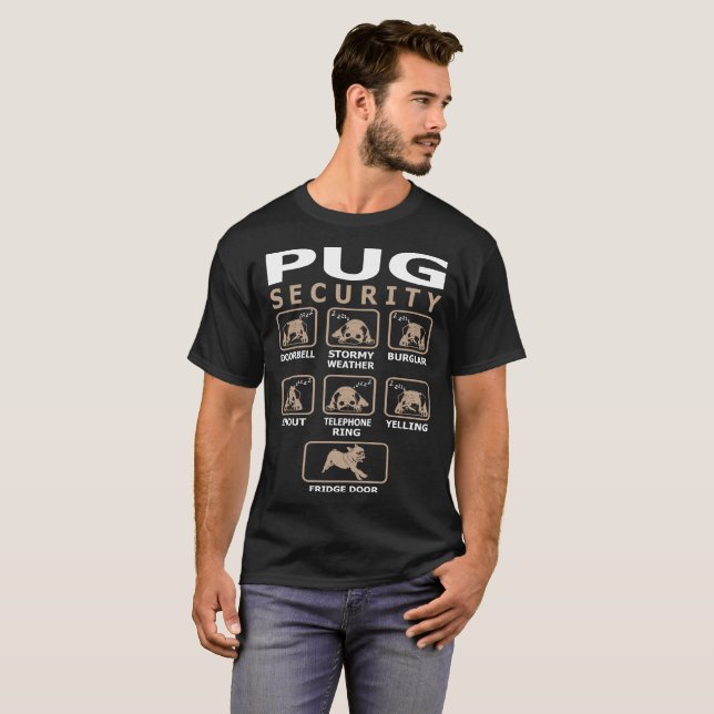 Tshirt för kärlek för husdjur för mopshundsäkerhet tröja (Hel framsida)