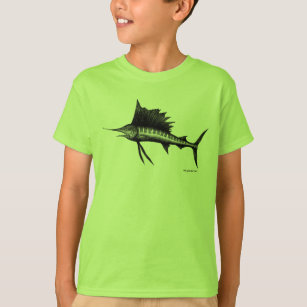 Tshirt för konst för Sailfishbläckpennateckning T Shirt