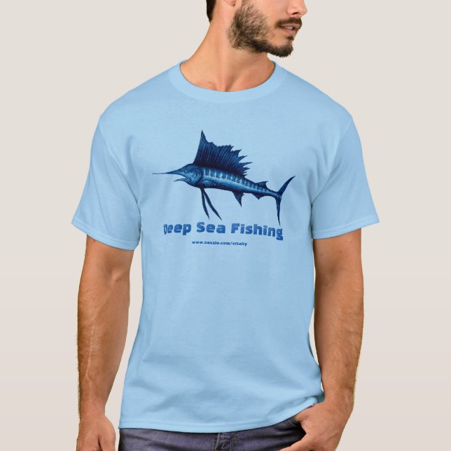 Tshirt för konst för Sailfishbläckpennateckning Tee Shirt (Framsida)