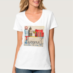Tshirt för kvinnor i V-nacke T Shirt