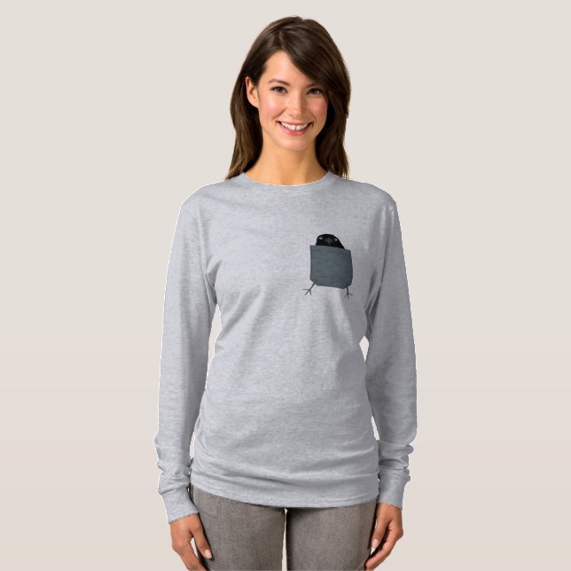 Tshirt för Långärmad av Kråka T Shirt (Hel framsida)