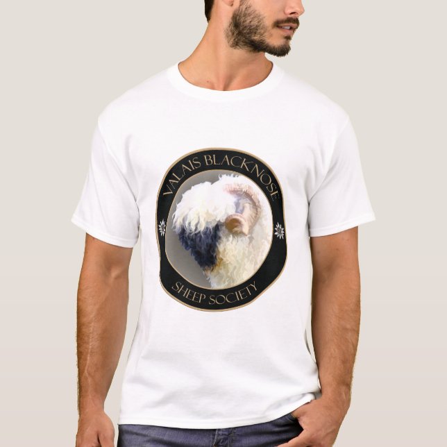 TShirt för logotyp för Valais Blacknose T Shirt (Framsida)