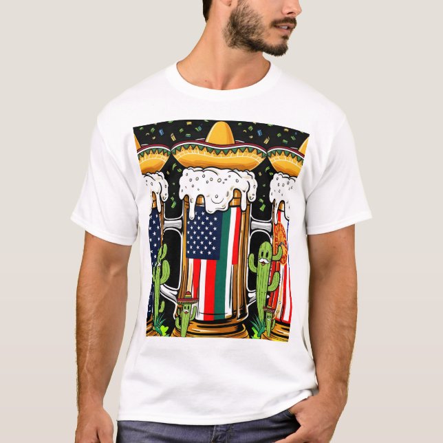 TSHIRT FÖR MEXICANER SOM LEVER I USA T SHIRT (Framsida)