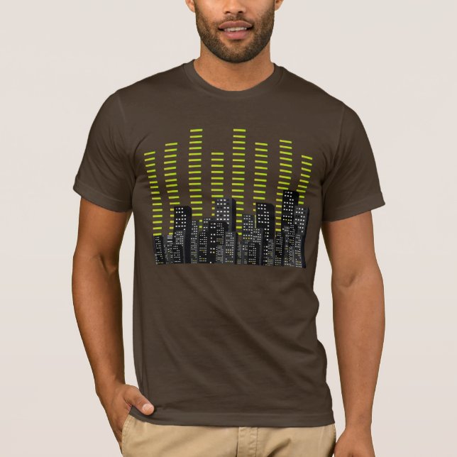 tshirt för musikstadsdiagram t shirt (Framsida)