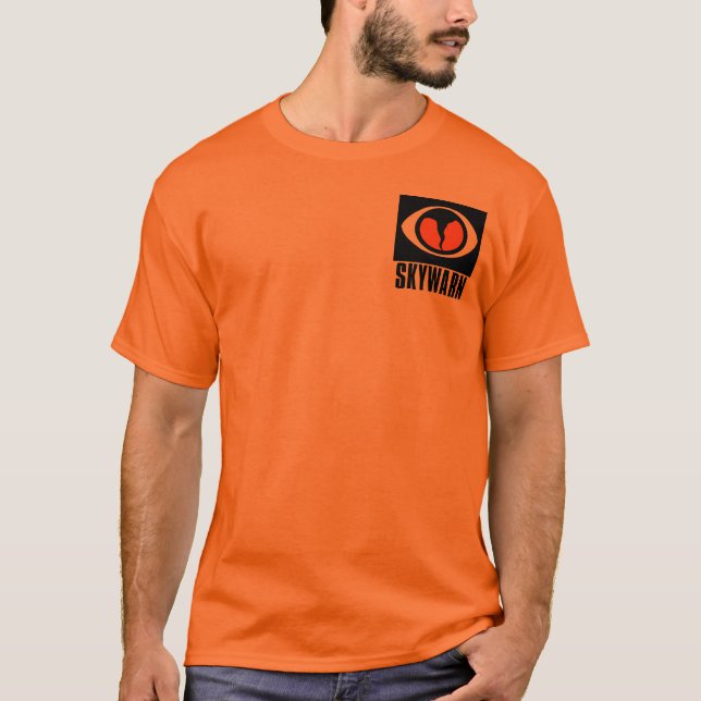 Tshirt för orange för Texas SKYWARN stormSpotter T-shirt (Framsida)