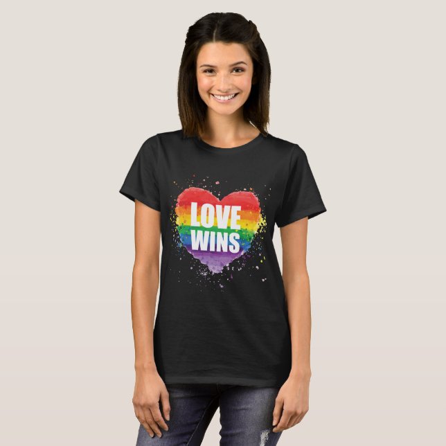 Tshirt för pride för kärleksegrar LGBT för kvinnor T Shirt (Hel framsida)