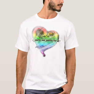 Tshirt för regnbågehjärtafrihet t shirt