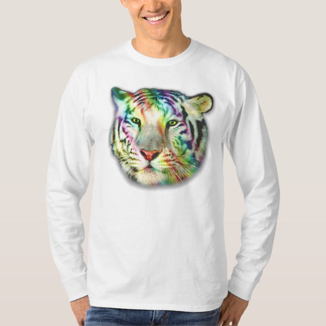 Tshirt för regnbågetiger L/S Tröja (Framsida)