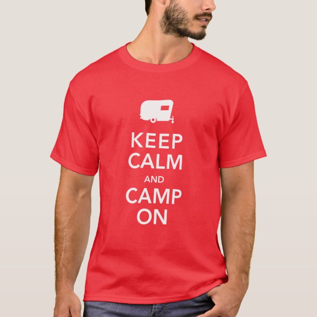 Tshirt för RV Glamping för för behållalugn och Tee (Framsida)